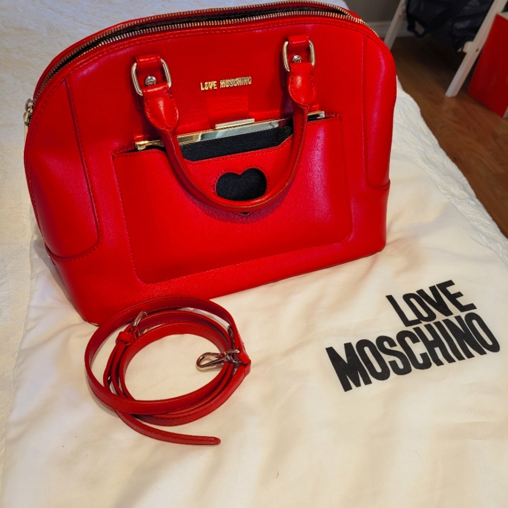 Love Moschino Red Satchel